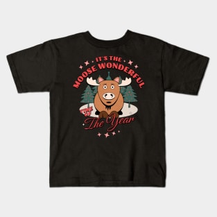 It's the Moose Wonderful Time of the Year Kids T-Shirt